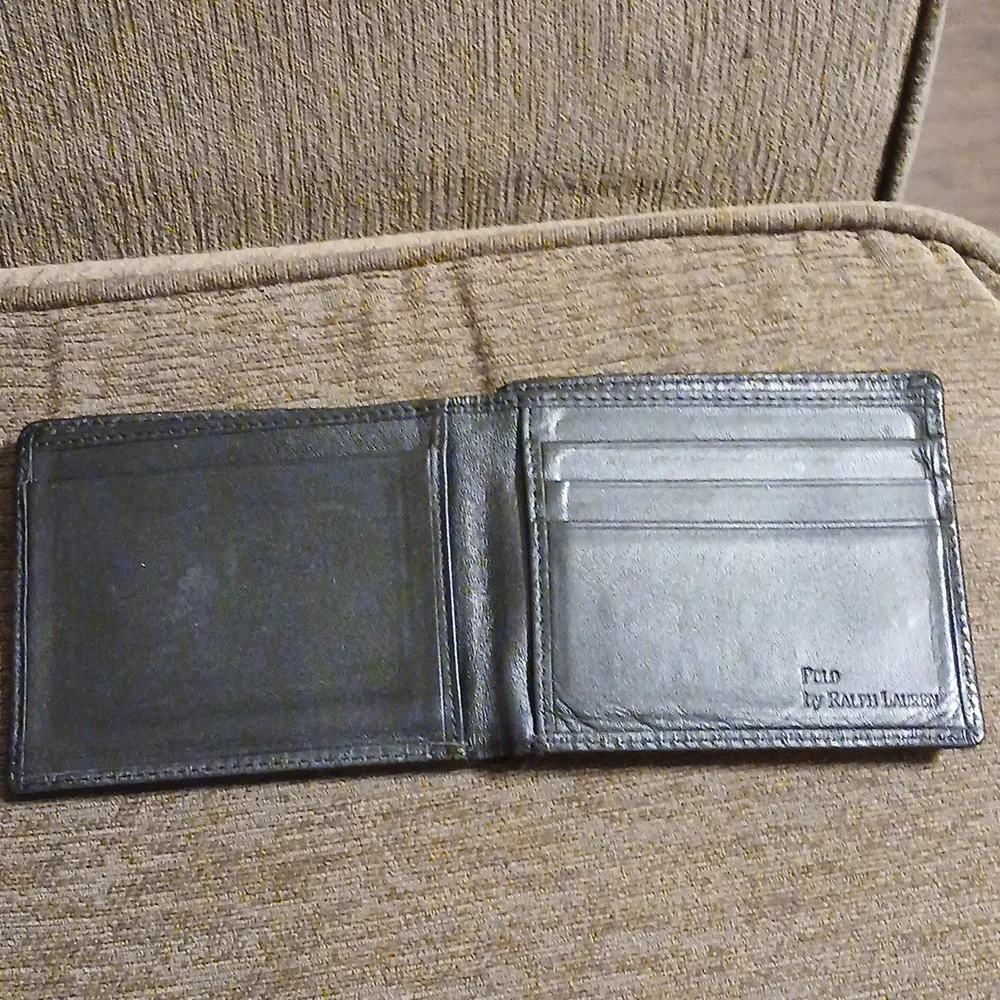 Polo By Ralph Lauren Men's Black Leather Wallet